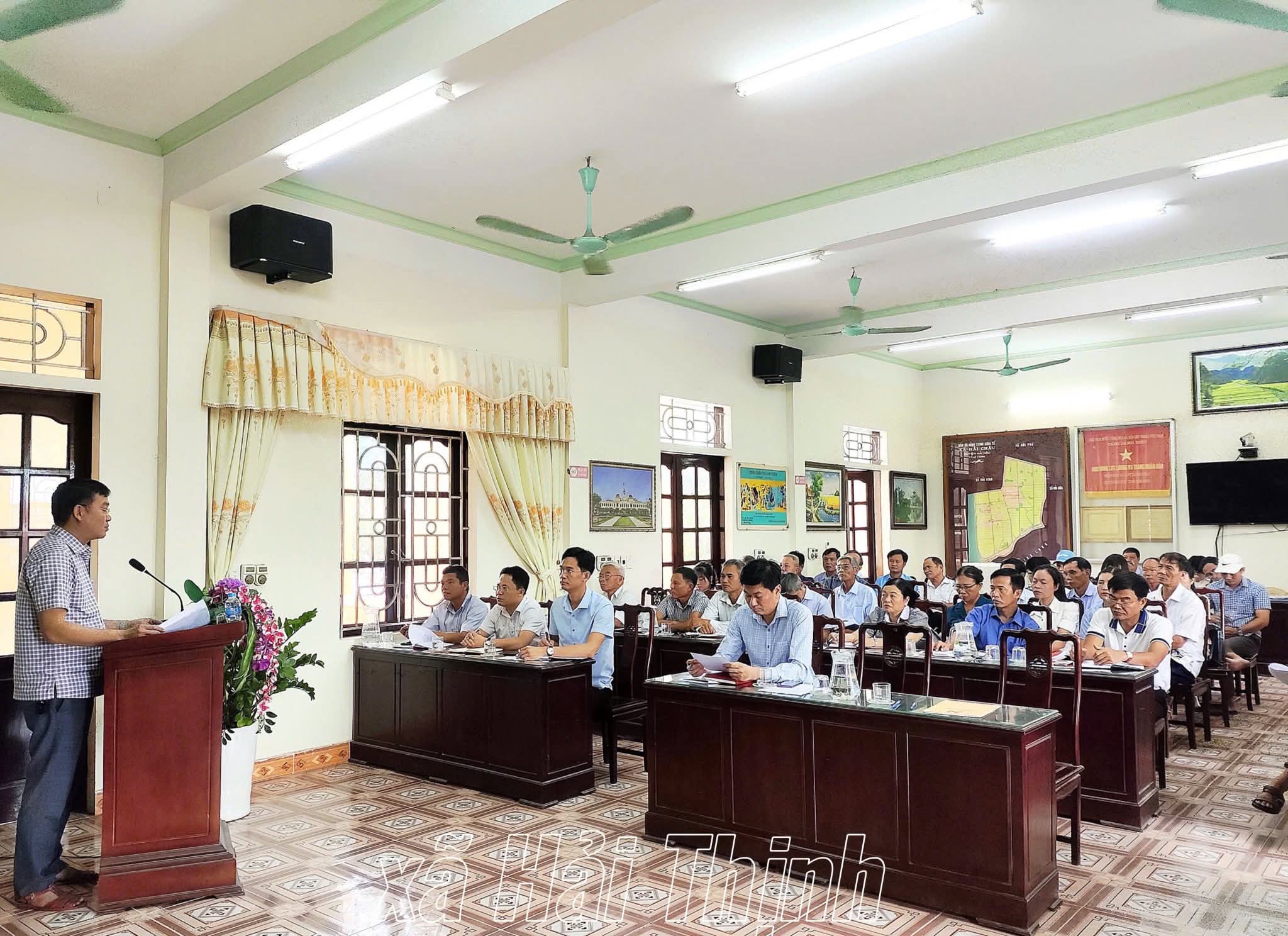 Đảng ủy xã Hải Thịnh tổ chức hội nghị giao ban công tác tháng 7, triển khai nhiệm vụ trọng tâm công tác tháng 8/2025